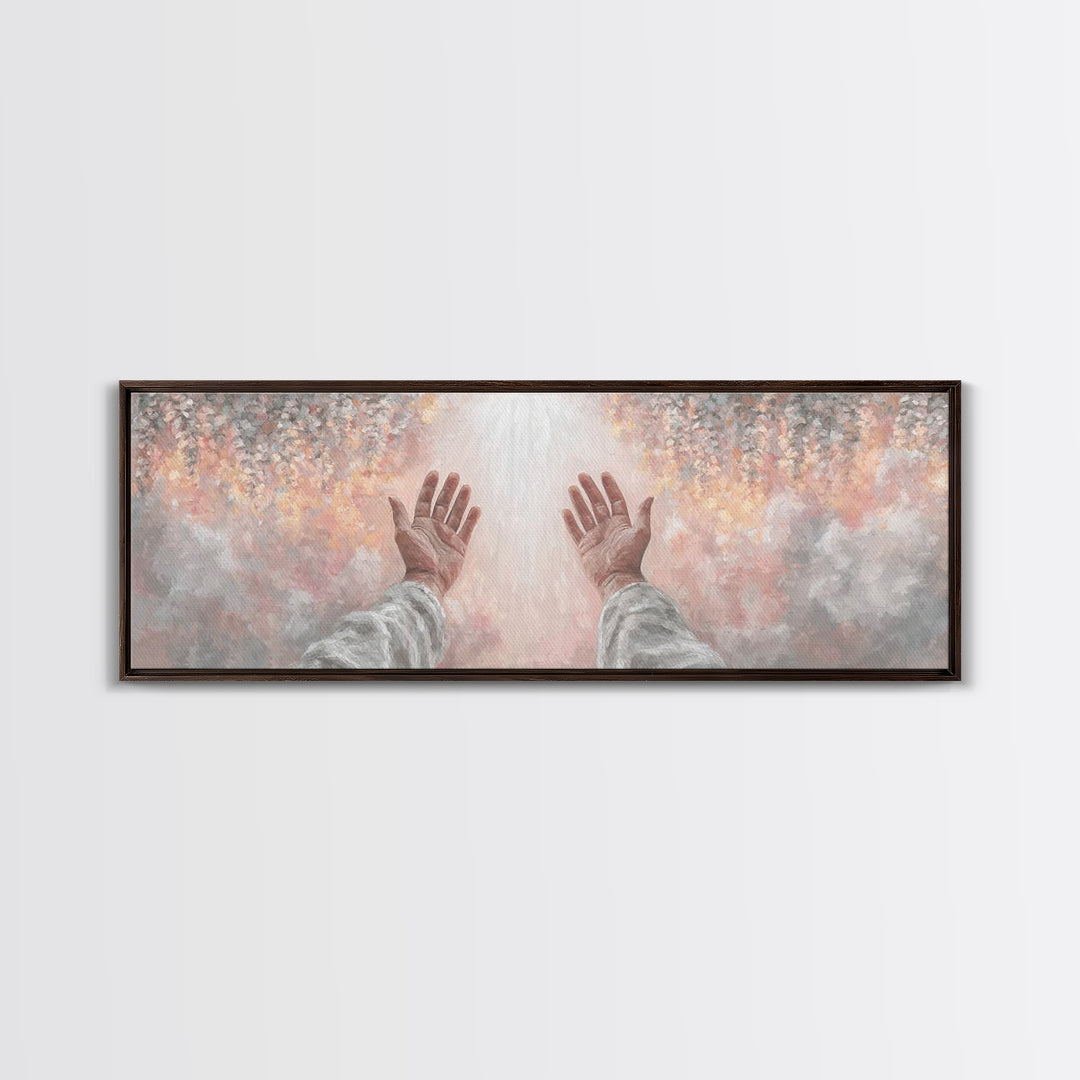 Awakening Light | Framed Canvas Print | Christian Wall Art | Panoramic Art | Christian Art Canvas | Modern Christian Art | Christian Decor