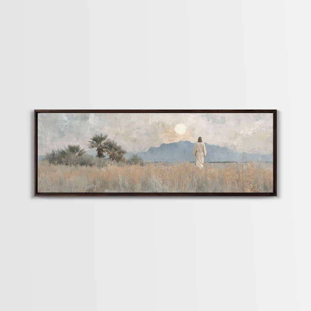 Path Of Peace | Framed Canvas Print | Panoramic Art | Christian Wall Art | Christian Art Canvas | Christian Art | Subtle Christian Art