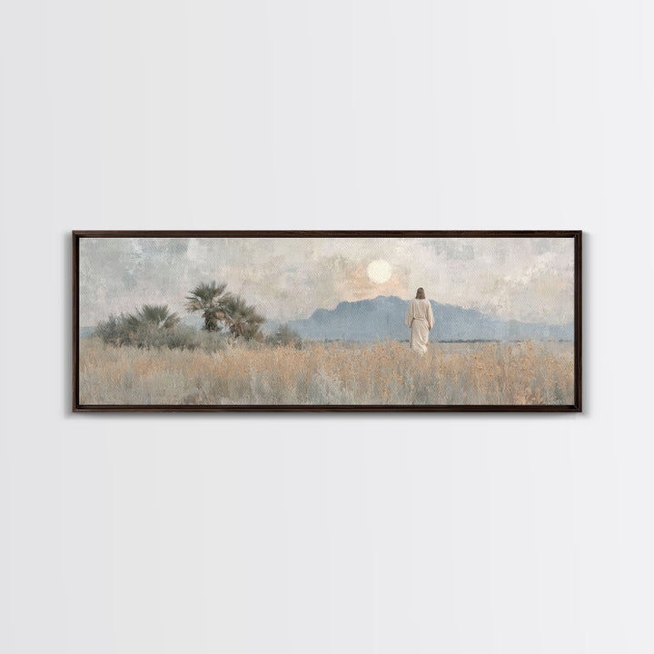 Path Of Peace | Framed Canvas Print | Panoramic Art | Christian Wall Art | Christian Art Canvas | Christian Art | Subtle Christian Art