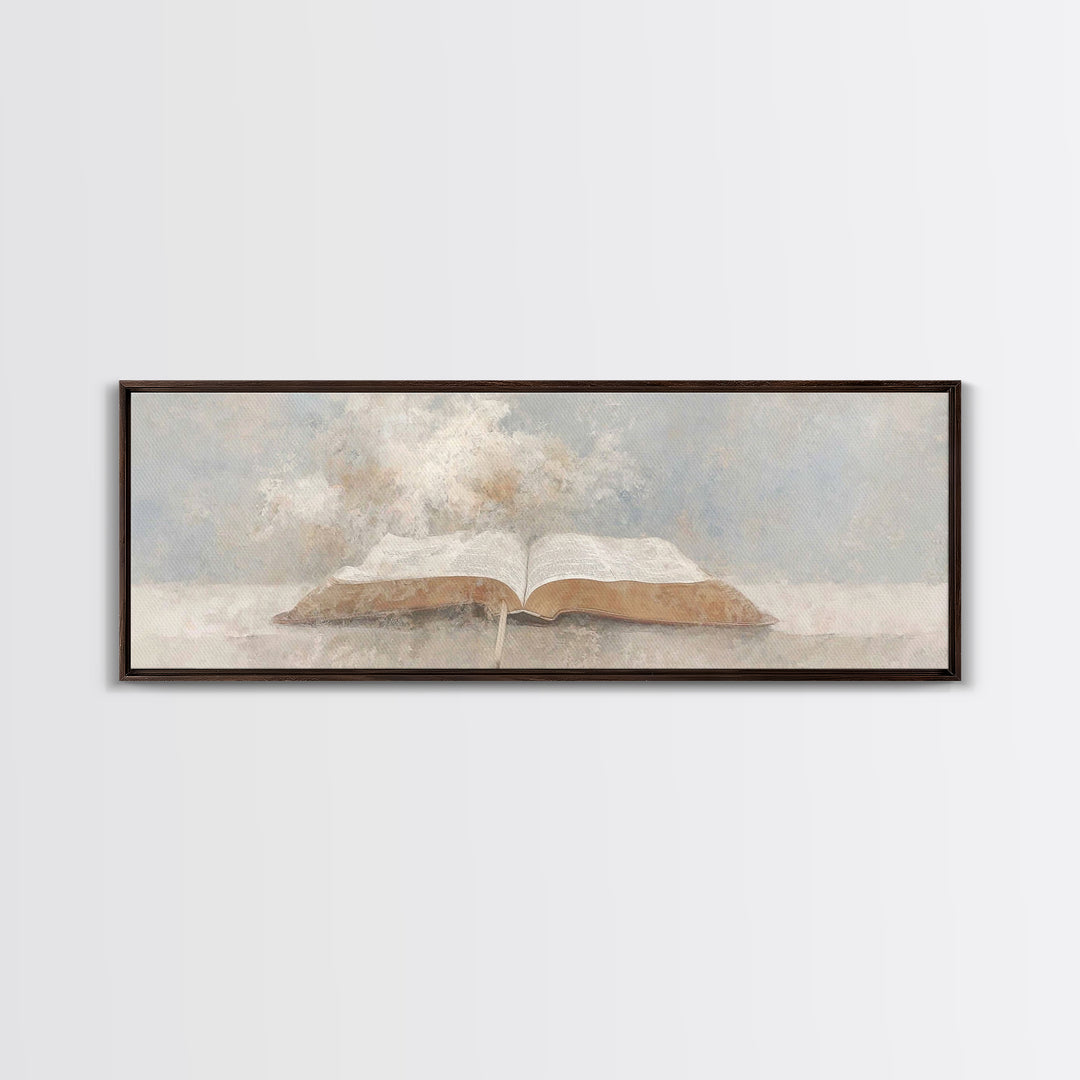 Scripture Light | Framed Canvas Print | Panoramic Wall Art | Christian Art Canvas | Christian Art | Christian Painting | Minimalist Christi