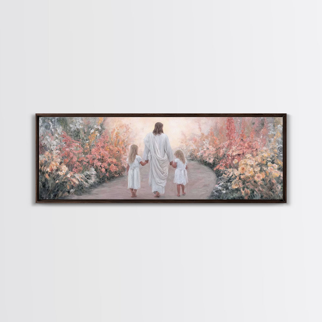 Pathway Of Hope, Framed Canvas Print, Panoramic Painting, Christian Art Canvas, Jesus Painting, Christian Art