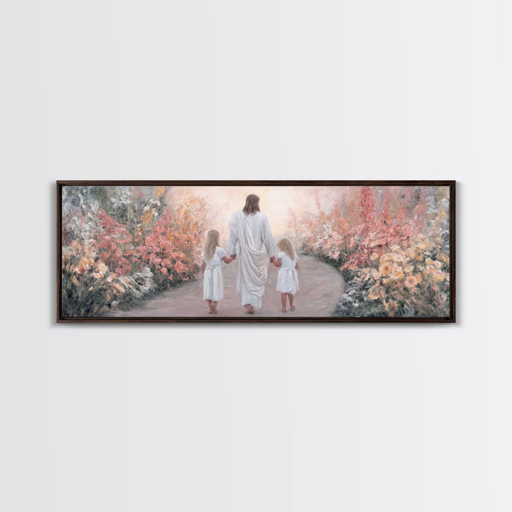 Pathway Of Hope, Framed Canvas Print, Panoramic Painting, Christian Art Canvas, Jesus Painting, Christian Art