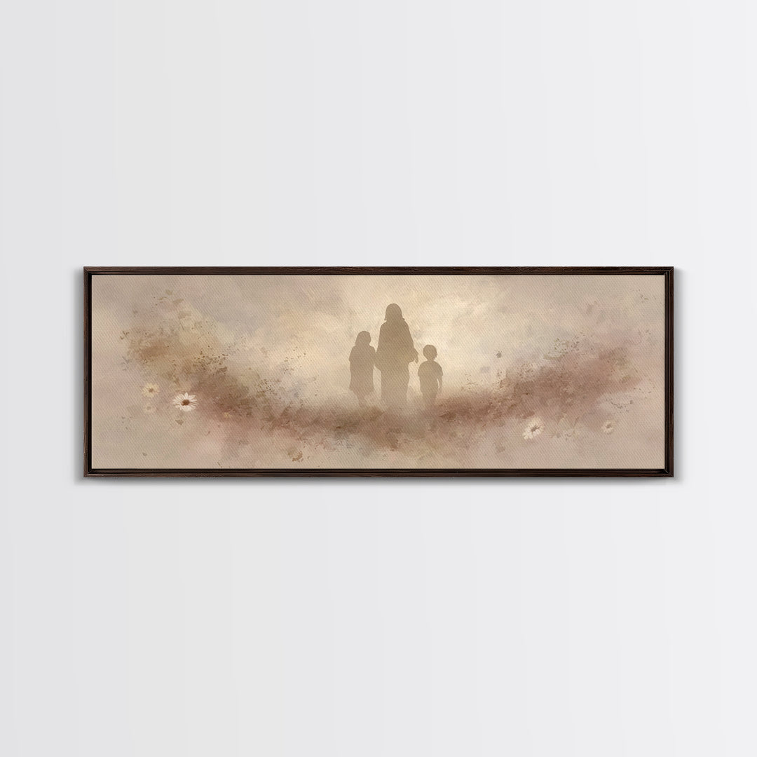 Light Of Mercy – Framed Canvas Print – Christian Wall Art – Jesus Painting – Christian Art Canvas – Panoramic Art – Christian Decor – Chris