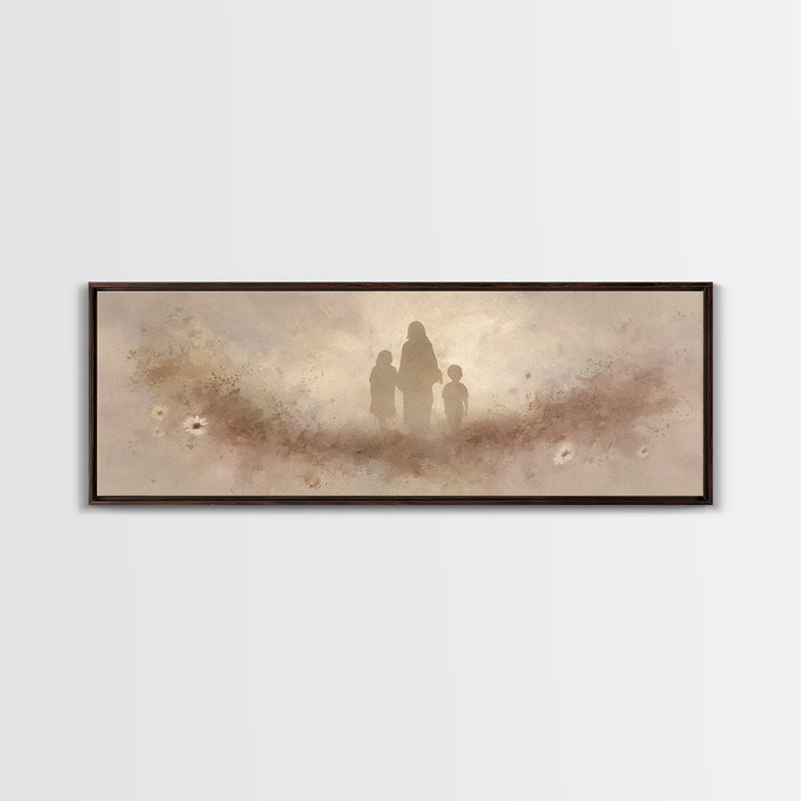 Light Of Mercy – Framed Canvas Print – Christian Wall Art – Jesus Painting – Christian Art Canvas – Panoramic Art – Christian Decor – Chris