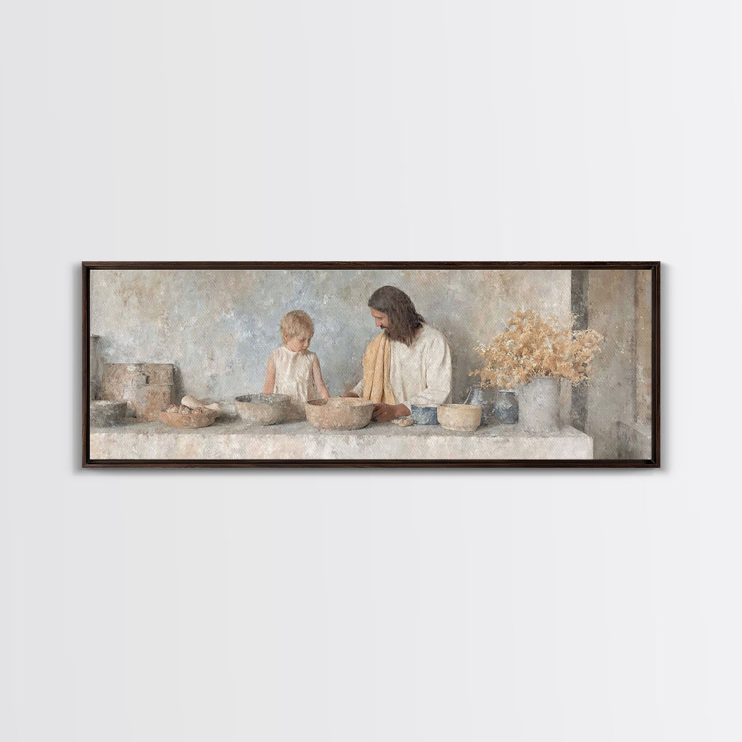 Morning Of Peace – Framed Canvas Print – Christian Art Canvas – Panoramic Art – Christian Wall Art – Jesus Painting – Christian Decor – Chr