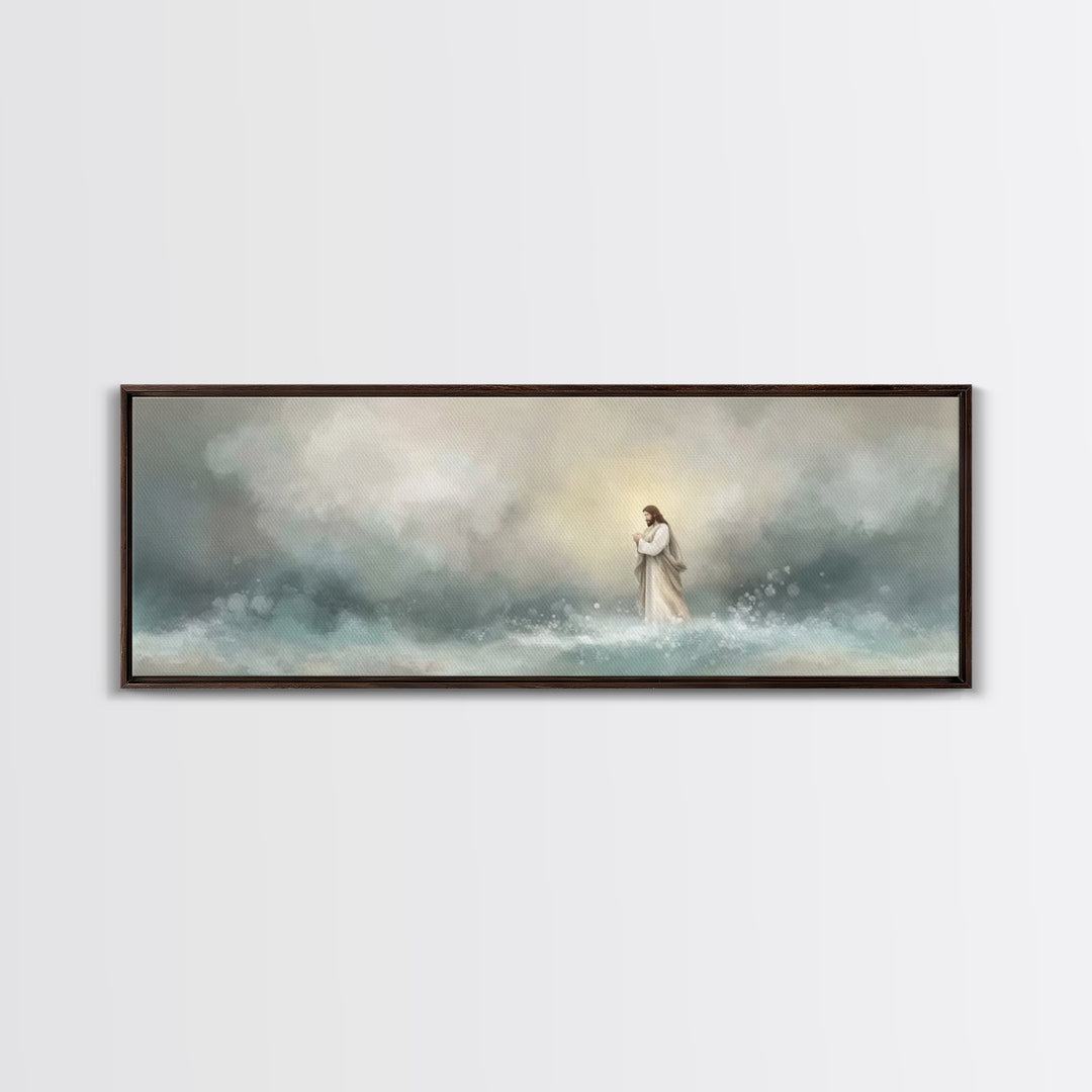 Heaven’s Horizon | Framed Canvas Print | Panoramic Art | Christian Art Canvas | Christian Wall Art | Jesus Painting | Christian Christmas A