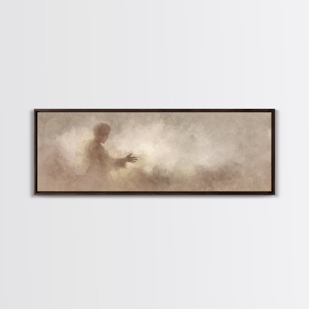 Glory In Motion | Framed Canvas Print | Panoramic Art | Christian Wall Art | Jesus Painting | Christian Christmas Art | Christian Decor