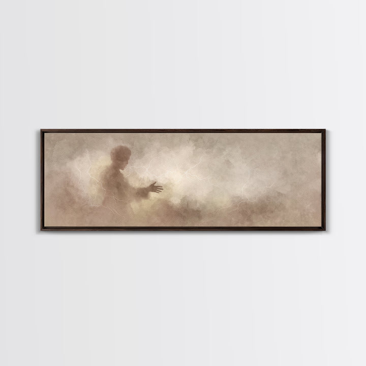 Glory In Motion | Framed Canvas Print | Panoramic Art | Christian Wall Art | Jesus Painting | Christian Christmas Art | Christian Decor