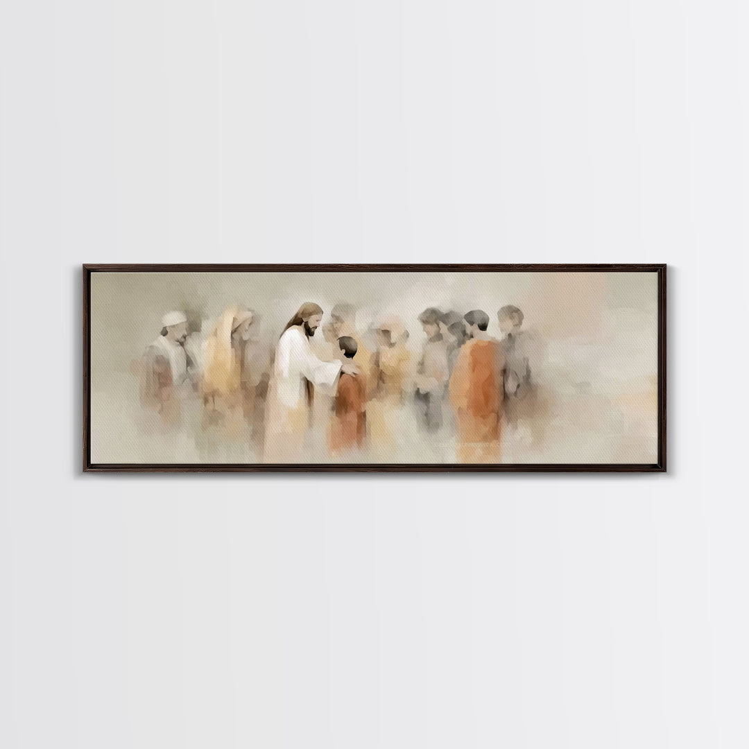 Compassionate Guide | Framed Canvas Print | Christian Wall Art | Christian Art Canvas | Panoramic Print | Jesus Painting | Christian Decor