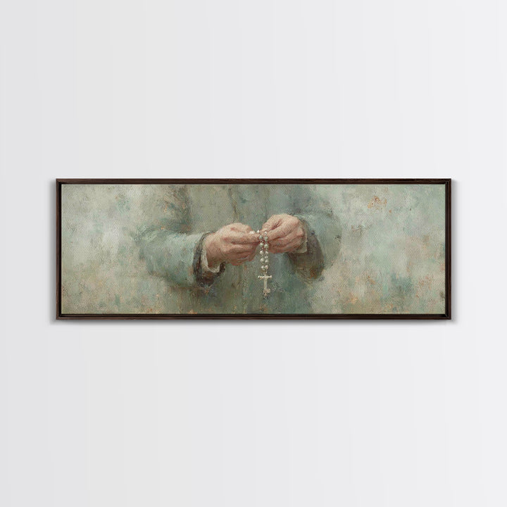 Grace In Stillness – Framed Canvas Print – Christian Wall Art – Christian Art Canvas – Panoramic Painting – Christian Art – Jesus Painting