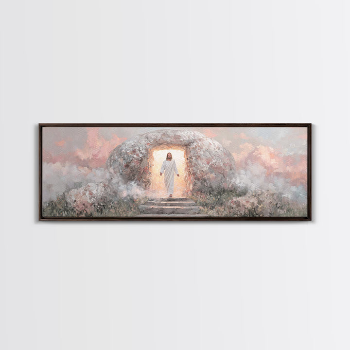 Gate Of Glory | Framed Canvas Print | Panoramic Art | Christian Paintings | Christian Art Canvas | Jesus Art Print | Christmas Wall Art