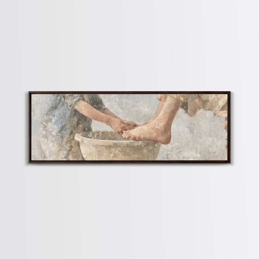 Roses Of Redemption – Framed Canvas Print – Christian Art Canvas – Christian Wall Art – Panoramic Painting – Christian Art – Christian Gift