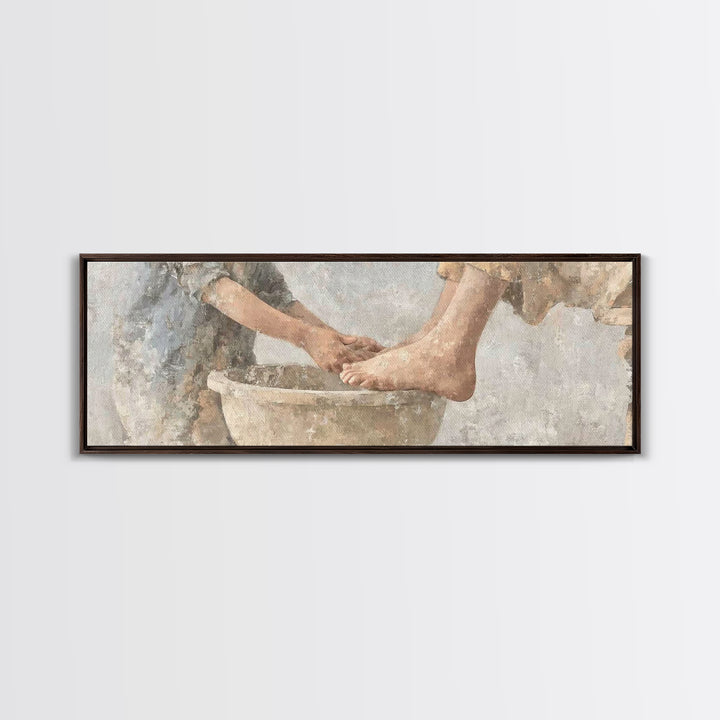 Roses Of Redemption – Framed Canvas Print – Christian Art Canvas – Christian Wall Art – Panoramic Painting – Christian Art – Christian Gift