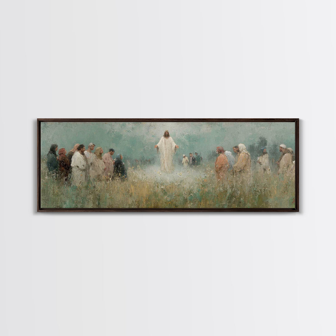 Fields Of Promise – Framed Canvas Print – Christian Wall Art – Panoramic Wall Art – Christian Art Canvas – Christian Painting – Modern Chri