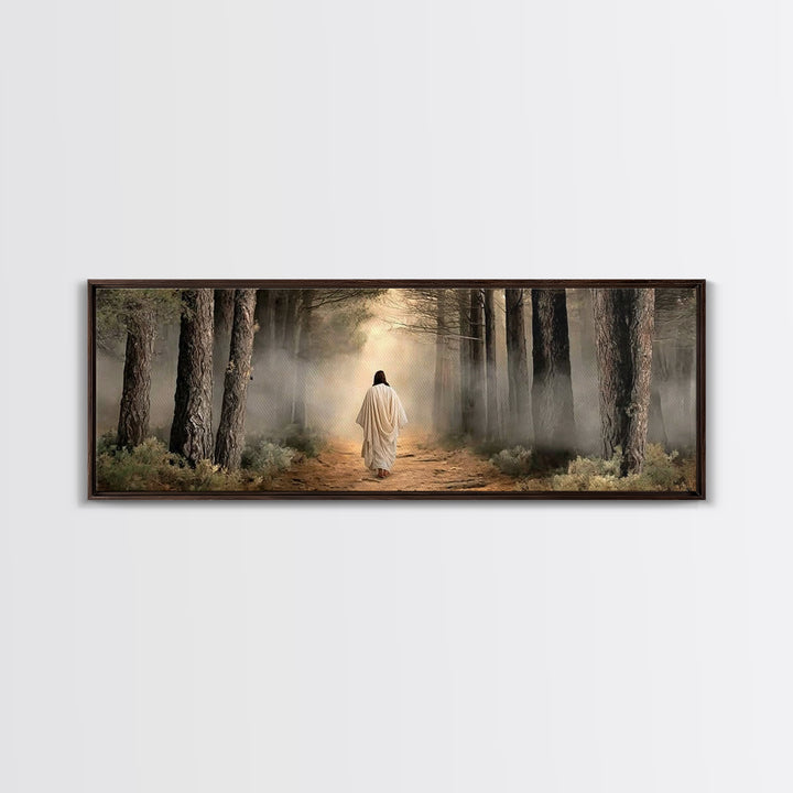 Walk In Holiness – Framed Canvas Print – Panoramic Frame – Christian Art Print – Jesus Painting – Christian Wall Art – Christmas Art