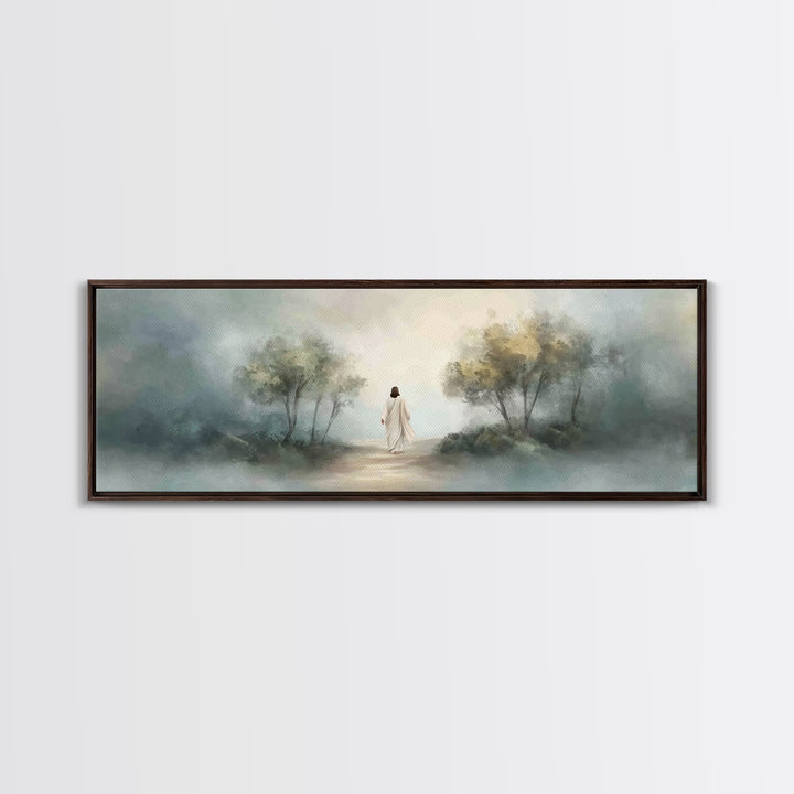 Whispers Of Heaven, Framed Canvas Print, Panoramic Art, Christian Wall Art, Jesus Art Print, Christian Art Canvas, Christmas Art