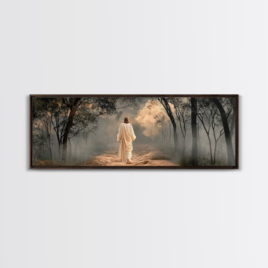 Steps Of Glory | Framed Canvas Print | Panoramic Painting | Christian Art | Jesus Painting | Christian Art Canvas | Christmas Wall Art