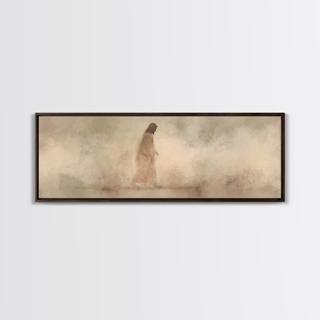Journey Of Hope, Framed Canvas Print, Panoramic Painting, Christian Wall Art, Jesus Paintings, Christian Art Work, Christmas Wall Art