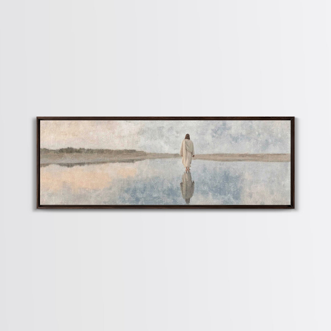 Path Of Peace – Framed Canvas Print – Panoramic Art – Christian Wall Art – Jesus Painting – Christian Art Canvas – Christian Decor