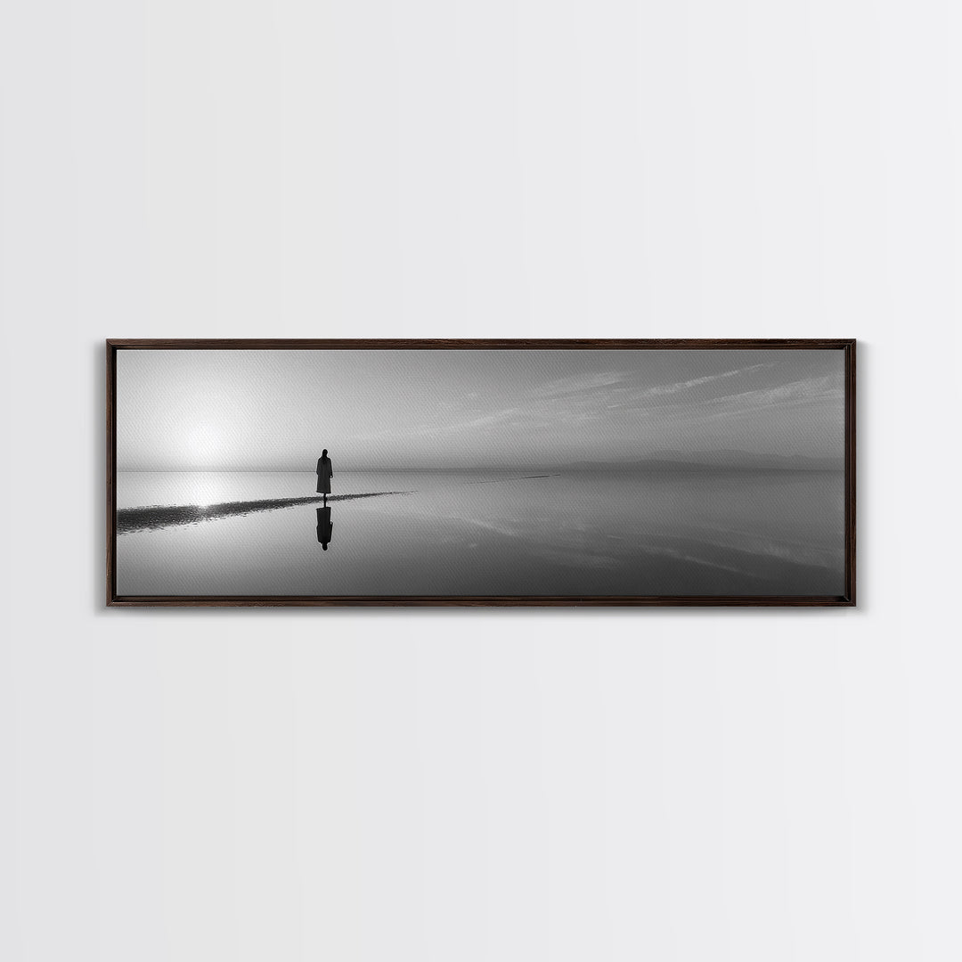 Morning Grace, Framed Canvas Print, Panoramic Wall Art, Christian Art Canvas, Jesus Painting, Christian Decorations, Christian Gift