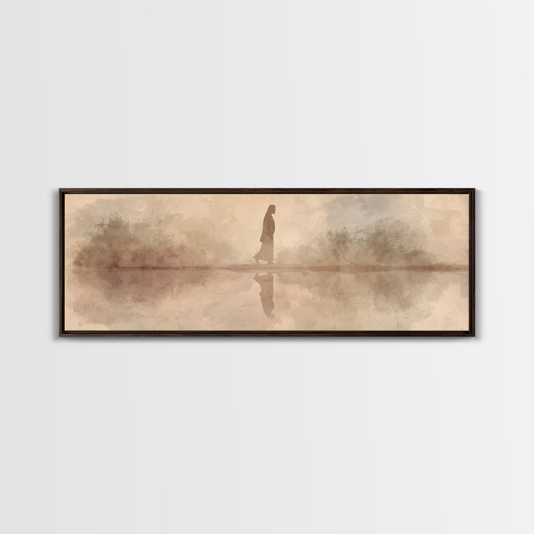 Light Of Mercy, Framed Canvas Print, Panoramic Print, Christian Wall Art, Jesus Painting, Christian Art Canvas, Christian Christmas Art
