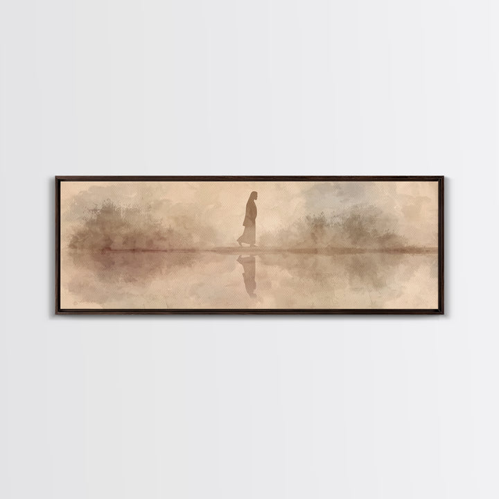 Light Of Mercy, Framed Canvas Print, Panoramic Print, Christian Wall Art, Jesus Painting, Christian Art Canvas, Christian Christmas Art