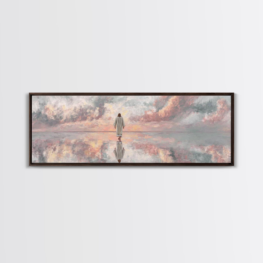 Blessed Journey | Framed Canvas Print | Panoramic Art | Christian Decoration | Jesus Canvas Art | Christian Wall Art | Christian Art