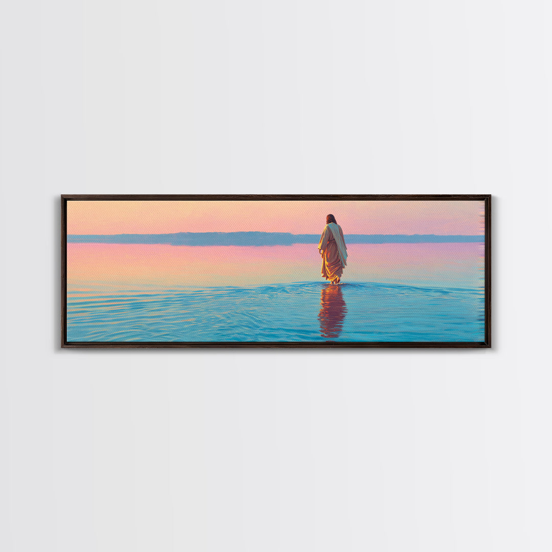 Radiant Morning – Framed Canvas Print – Extra Wide Art – Christian Art – Jesus Painting – Christian Canvas Art – Christian Wall Art