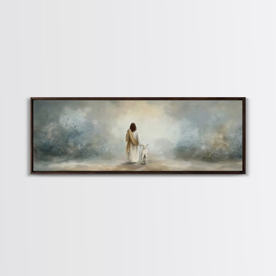 Pure Guidance, Framed Canvas Print, Panoramic Wall Art, Christian Art Print, Jesus Canvas Art, Christmas Art Framed, Christian Gift Ideas
