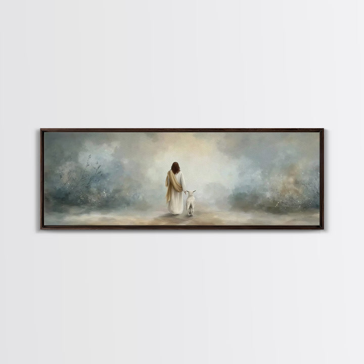 Pure Guidance, Framed Canvas Print, Panoramic Wall Art, Christian Art Print, Jesus Canvas Art, Christmas Art Framed, Christian Gift Ideas