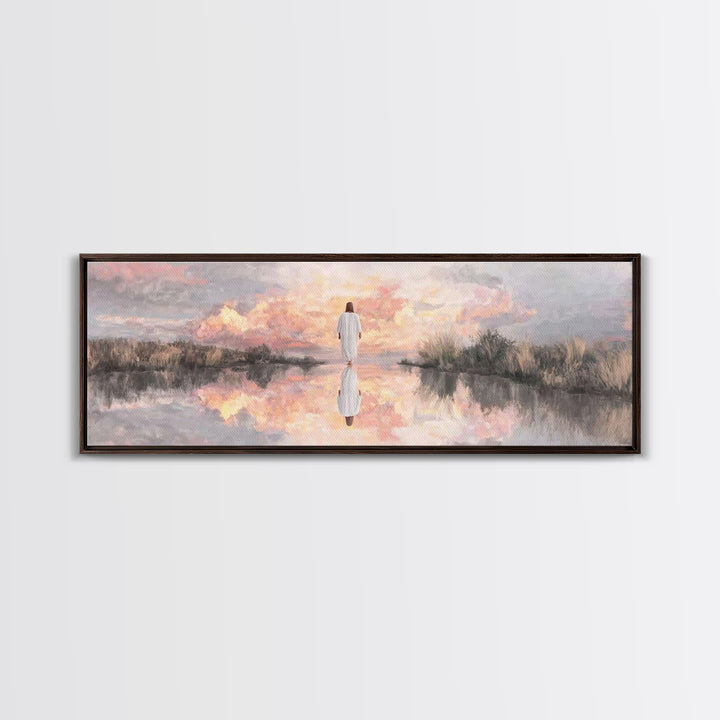 Radiant Horizon | Framed Canvas Print | Christian Wall Art | Panoramic Print | Jesus Painting | Christian Art Canvas