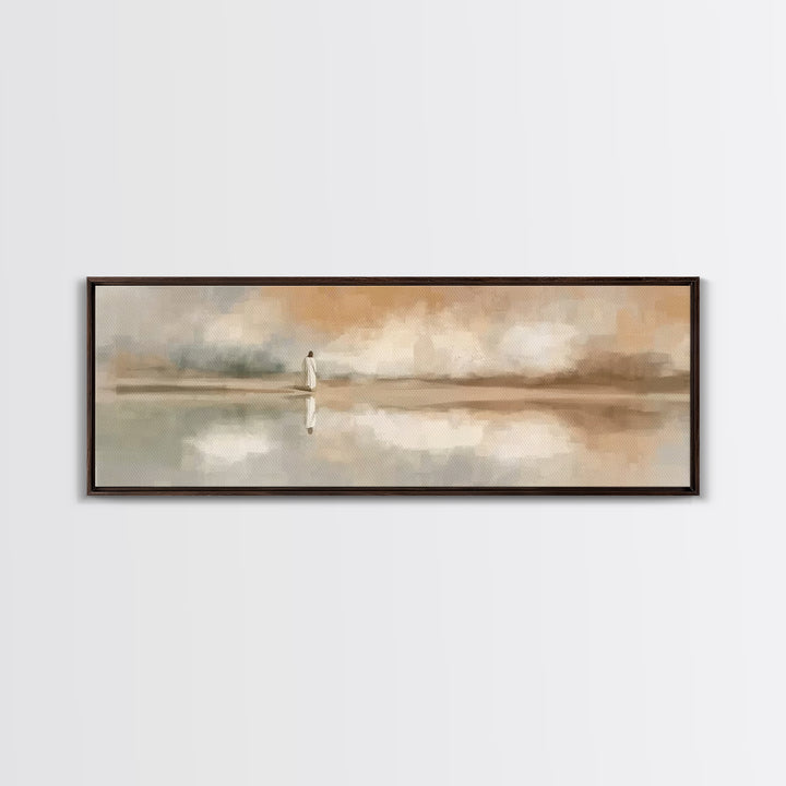 Sacred Reflections – Framed Canvas Print – Christian Art Canvas – Panoramic Painting – Christian Wall Art – Large Jesus Painting