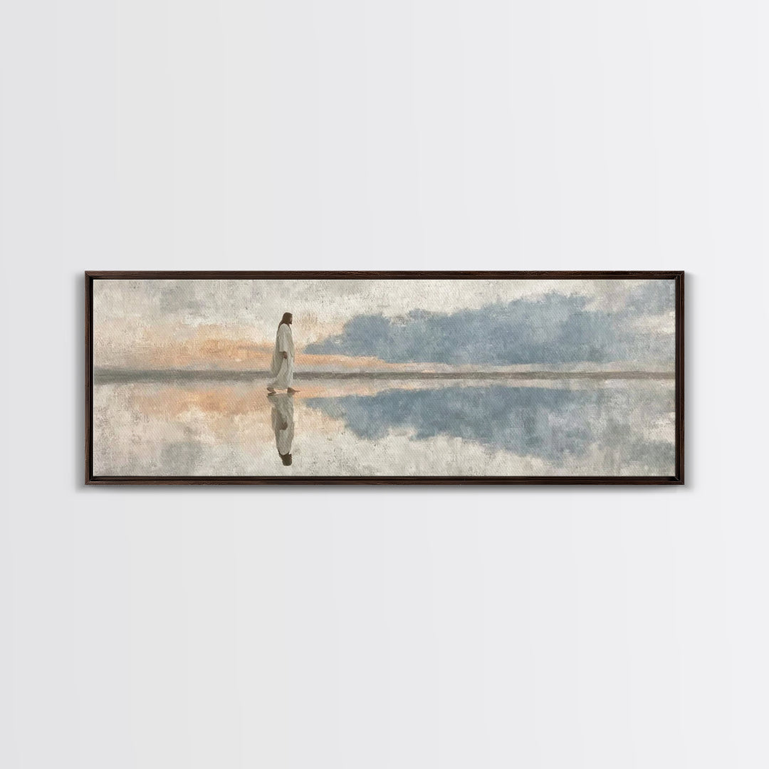 Eternal Guide | Framed Canvas Print | Christian Art Canvas | Panoramic Wall Art | Christian Wall Art | Jesus Painting