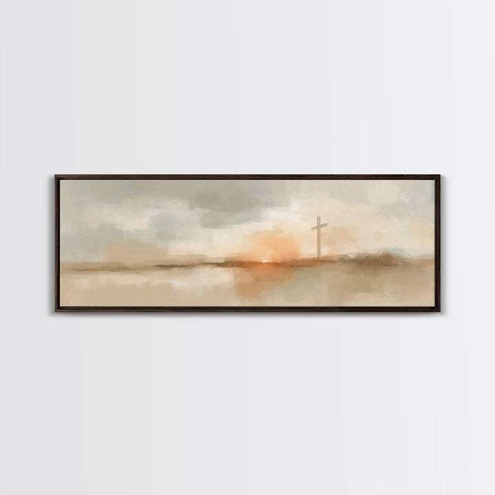 Horizon Of Mercy | Framed Canvas Print | Panoramic Frame | Christian Art Canvas | Christian Wall Art | Subtle Christian Art | Christian Pai