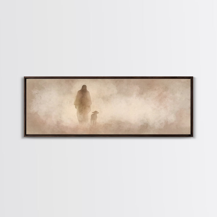 Blessed Cloud Walk – Framed Canvas Print – Panoramic Wall Art – Christian Art Canvas – Christian Wall Art – Jesus Painting