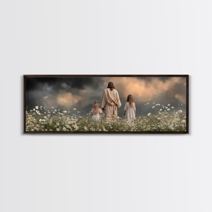 Light of Mercy | Framed Canvas Print | Panoramic Wall Art | Christian Art Canvas | Christian Wall Art | Jesus Painting | Christian Christma