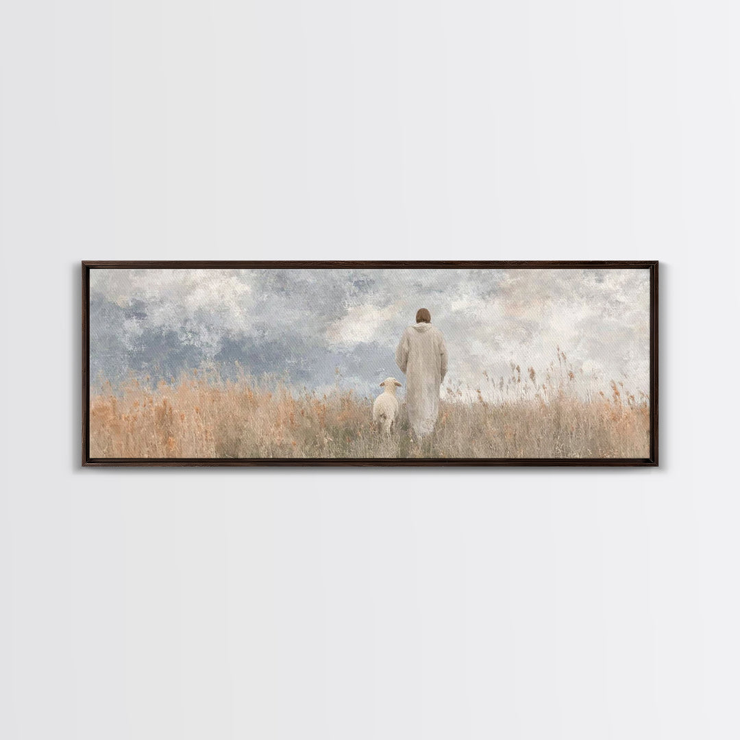 Divine Horizon | Framed Canvas Print | Panoramic Painting | Christian Art Canvas | Christian Wall Art | Jesus Painting | Christmas Art | Ch