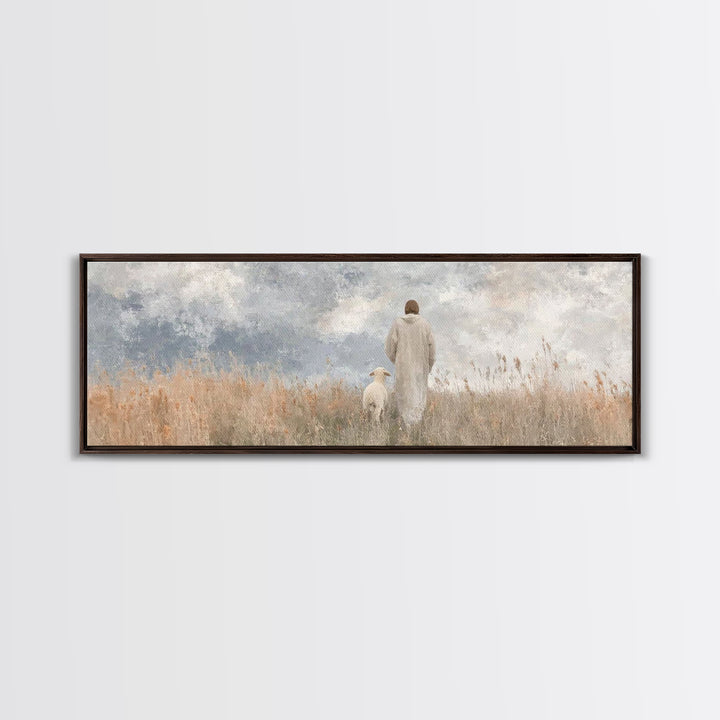 Divine Horizon | Framed Canvas Print | Panoramic Painting | Christian Art Canvas | Christian Wall Art | Jesus Painting | Christmas Art | Ch