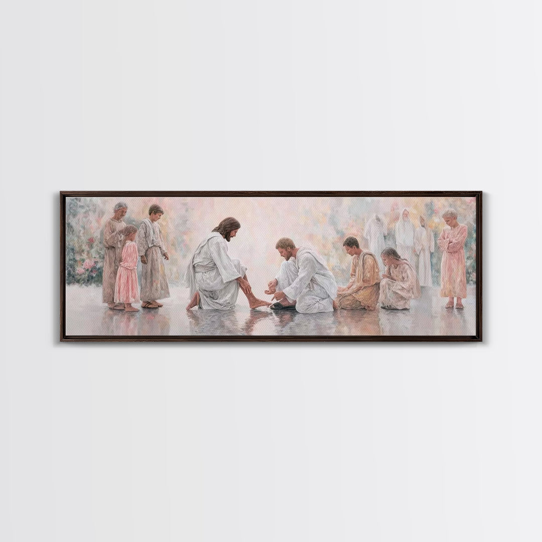Harmony of Grace – Framed Canvas Print – Panoramic Painting – Christian Art Canvas – Christian Wall Art – Jesus Painting – Christian Christ