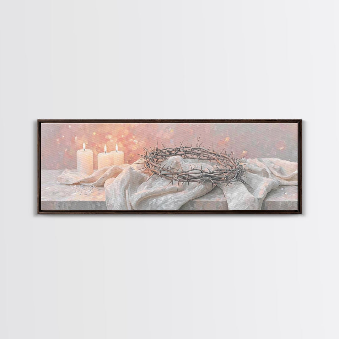 Crown Of Salvation | Framed Canvas Print | Panoramic Art | Christian Art Canvas | Christian Wall Art | Christian Art Print | Christian Gift