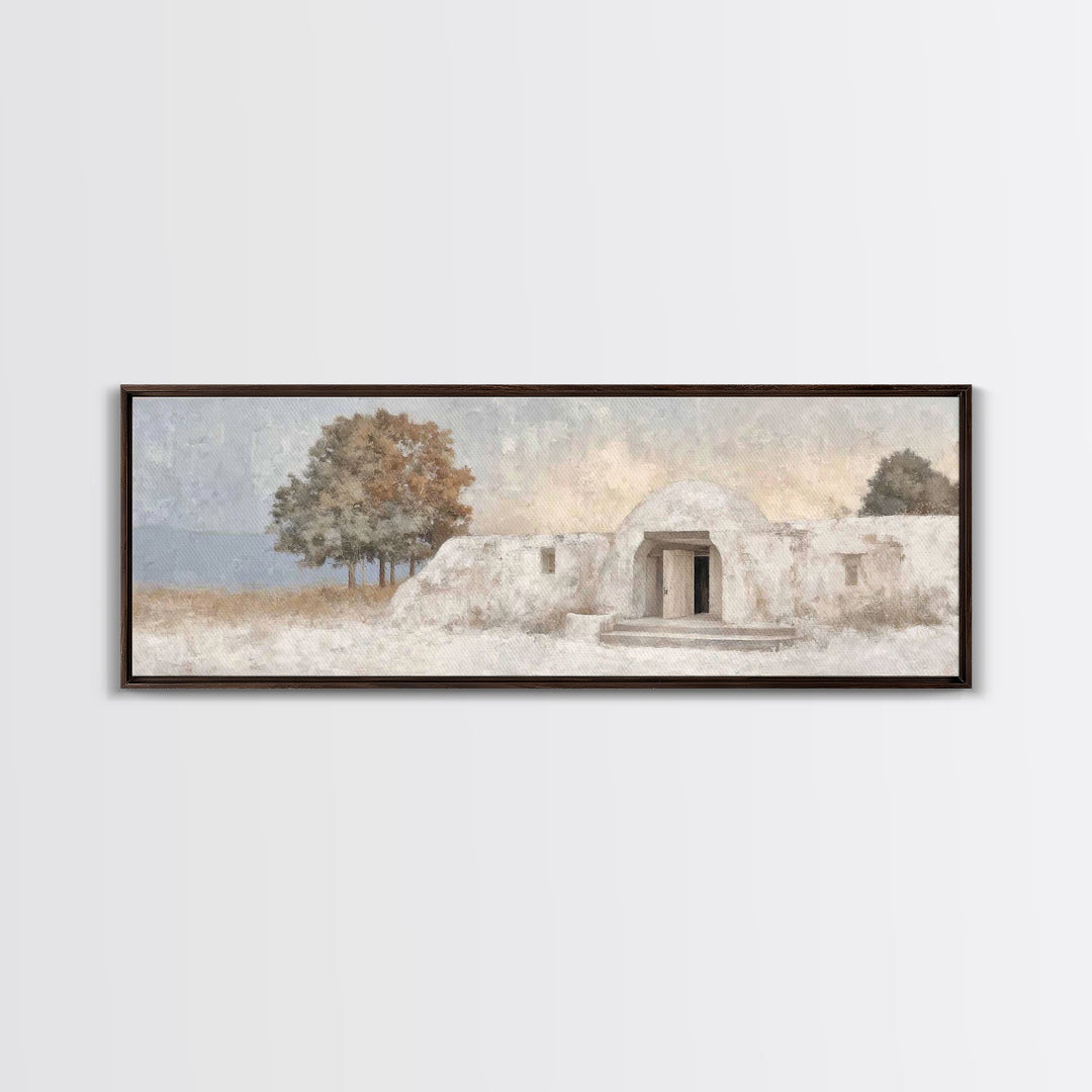 Bethlehem Dawn Light, Framed Canvas Print, Panoramic Wall Art, Christian Art Canvas, Modern Christian Art, Christian Decorations, Christmas