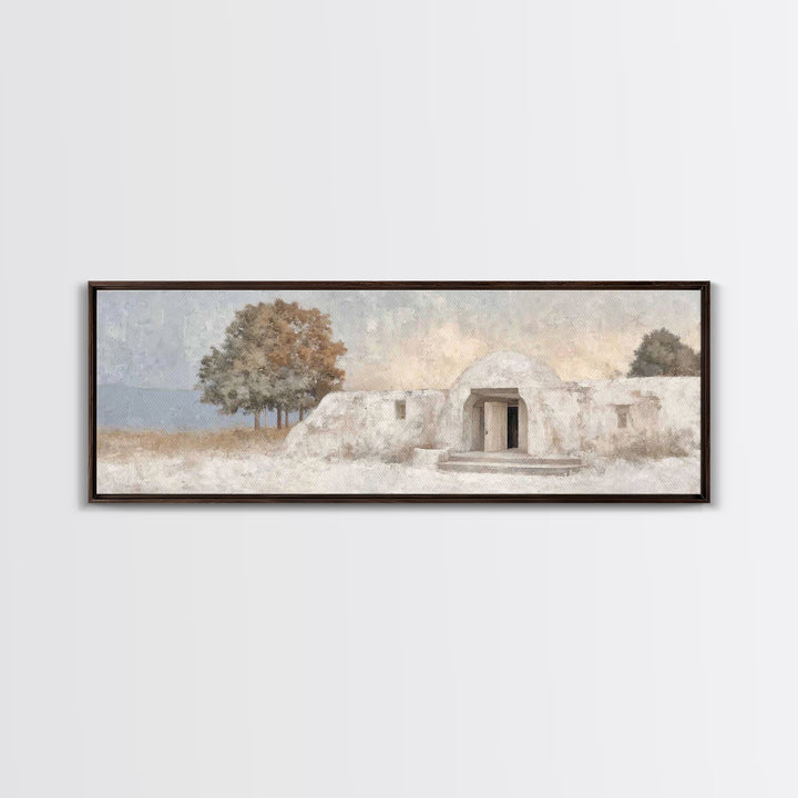 Bethlehem Dawn Light, Framed Canvas Print, Panoramic Wall Art, Christian Art Canvas, Modern Christian Art, Christian Decorations, Christmas