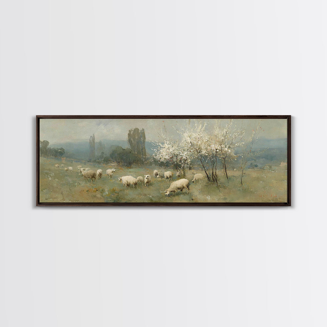 Heavenly Orchard | Framed Canvas Print | Christian Art Canvas | Christian Wall Art | Panoramic Wall Art | Jesus Painting | Christmas Art