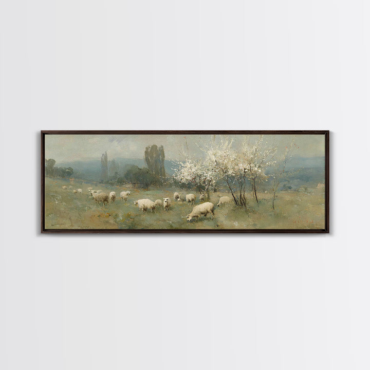 Heavenly Orchard | Framed Canvas Print | Christian Art Canvas | Christian Wall Art | Panoramic Wall Art | Jesus Painting | Christmas Art