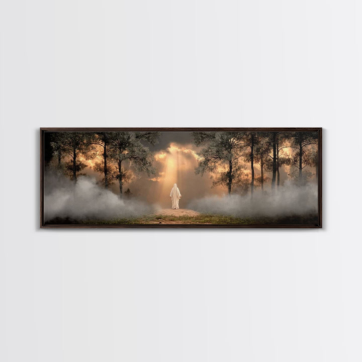 Forest Of Revelation – Framed Canvas Print – Panoramic Art – Christian Wall Art – Jesus Painting – Christian Art Canvas – Christian Decorat