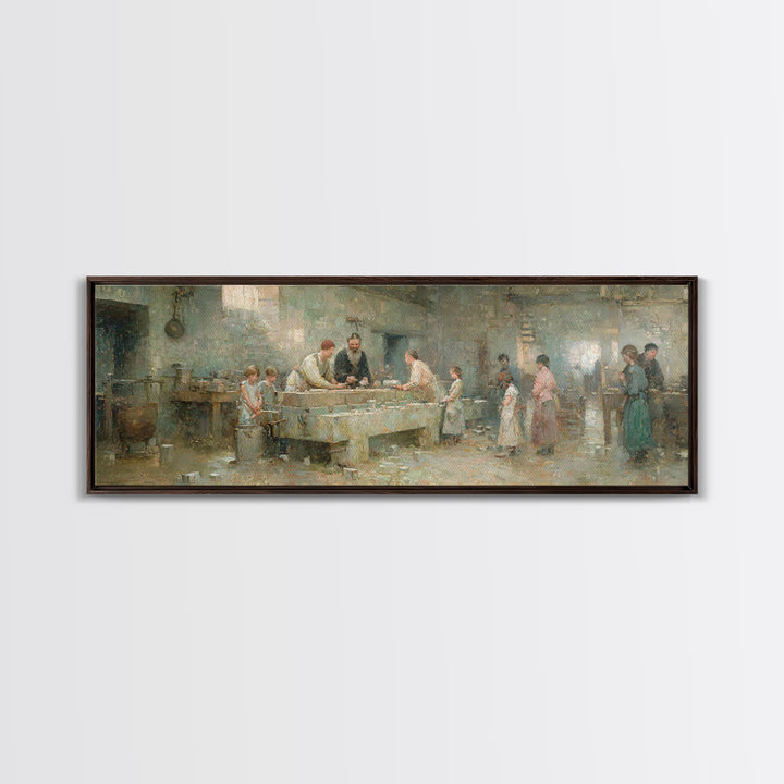 Humble Workshop Hours | Framed Canvas Print | Panoramic Wall Art | Christian Art Canvas | Christian Wall Art | Jesus Painting | Christian A