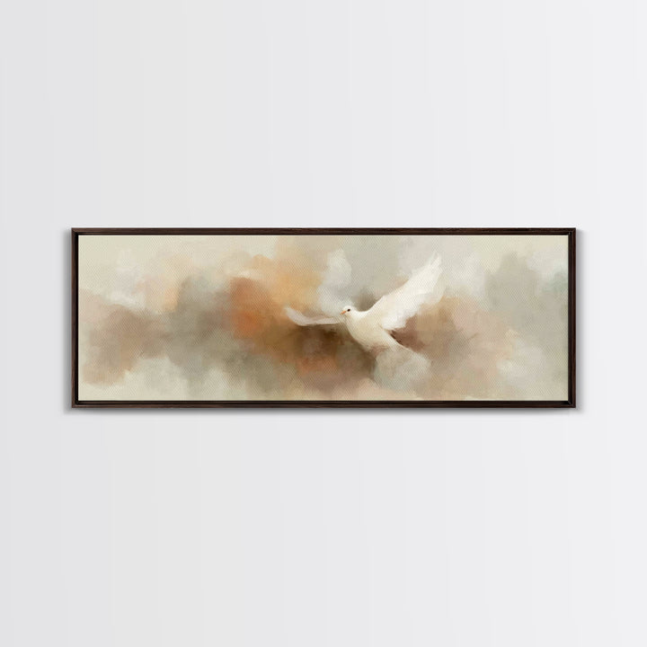 Spirit Of Peace, Framed Canvas Print, Christian Wall Art, Christian Art Canvas, Panoramic Print, Christian Christmas Art, Christian Decor
