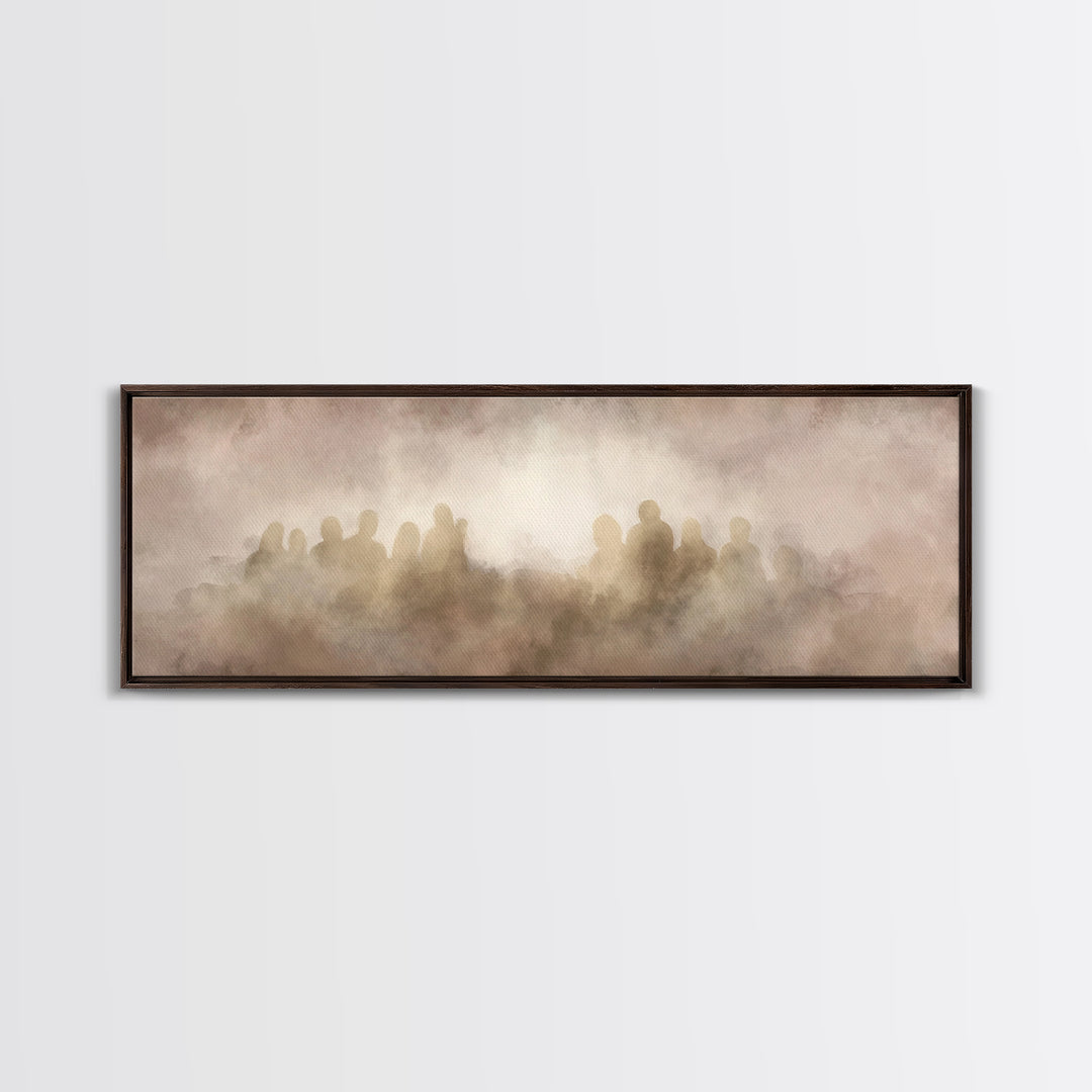 Shadows Of Witness – Framed Canvas Print – Christian Art Canvas – Christian Wall Art – Panoramic Painting – Christian Christmas Art – Chris