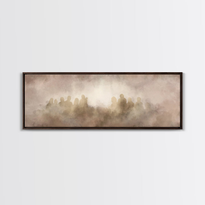 Shadows Of Witness – Framed Canvas Print – Christian Art Canvas – Christian Wall Art – Panoramic Painting – Christian Christmas Art – Chris