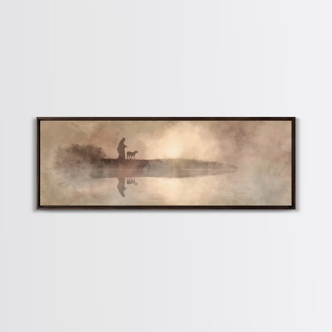 Walk Of Mercy, Framed Canvas Print, Christian Art Canvas, Christian Wall Art, Panoramic Painting, Jesus Art Print, Christian Decor